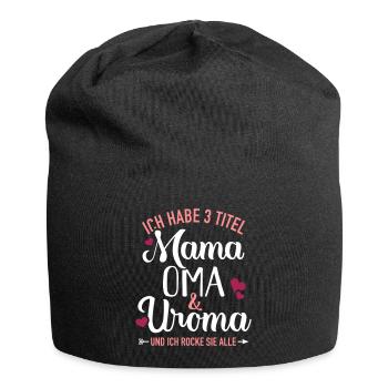 Uroma - Jersey-Beanie - Schwarz - Vorne