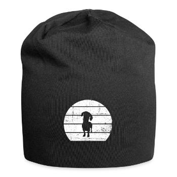 Teckel Chien de toit Teckel - Bonnet en jersey - noir - Devant