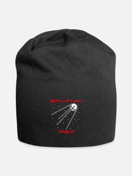 Idea de regalo Sputnik URSS Unión Soviética - Gorro holgado de tela de jersey - negro