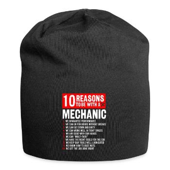10 Reasons To Be With Mechanic Funny Mechanic Gift - Jersey-Beanie - Schwarz - Vorne