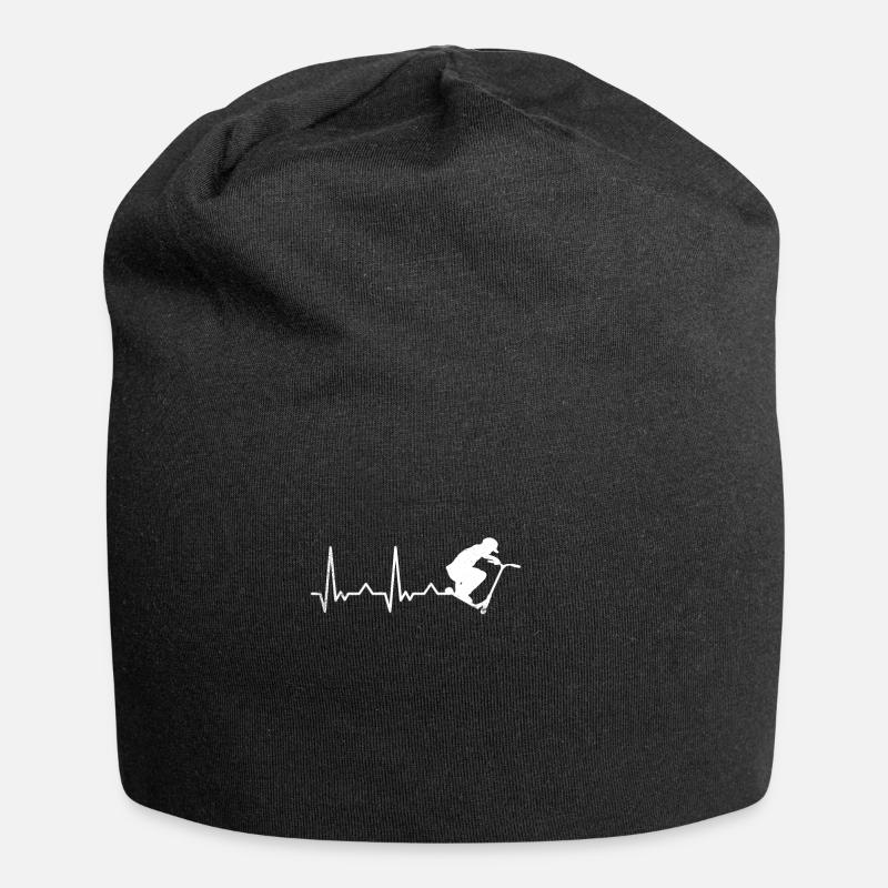 Scooter kick scooter stunts skatepark gift idea - Jersey Beanie - black