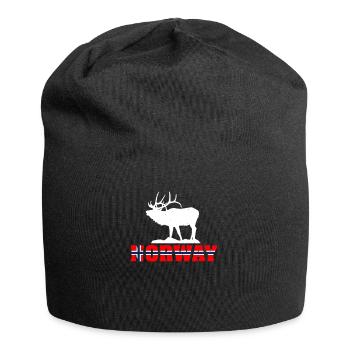 Norwegen Reisen Urlaub Norwegisch Geschenkidee - Jersey-Beanie - Schwarz - Vorne