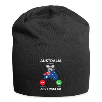 Australien is Calling Urlaub Geschenk - Jersey-Beanie - Schwarz - Vorne