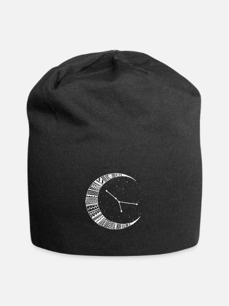 Signe du zodiaque cancer avec lune - Bonnet en jersey - noir