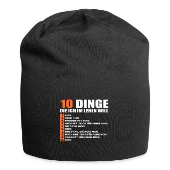 10 DINGE DIEICH IM LEBEN WILL - KOI - Jersey-Beanie - Schwarz - Vorne
