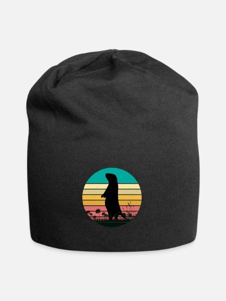 RETRO VINTAGE MURMELTIER - Jersey-Beanie - Schwarz