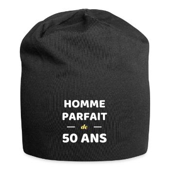 t shirt homme parfait 50 ans cadeau anniversaire - Bonnet en jersey - noir - Devant