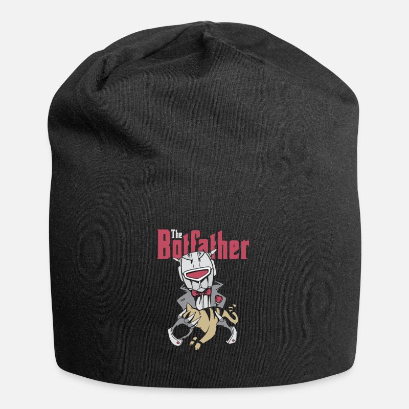 Botfather Robot Robot Gifts - Jersey Beanie - black