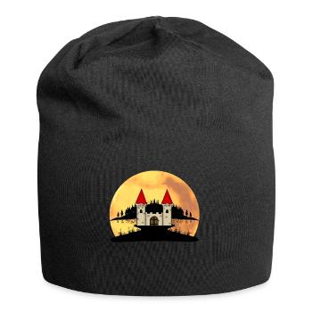 Moyen âge château forteresse nature fantaisie - Bonnet en jersey - noir - Devant
