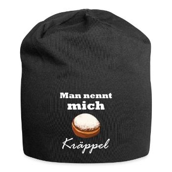 Berliner Pfannkuchen Kräppel Kreppel Berlin - Jersey-Beanie - Schwarz - Vorne