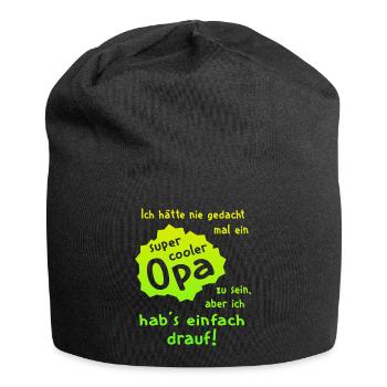 Opa - Super Cool - Jersey-Beanie - Schwarz - Vorne