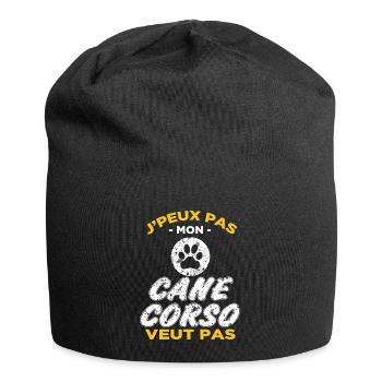 Cane Corso - Bonnet en jersey - noir - Devant
