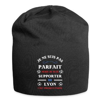 t shirt lyon foot parfait humour lyon football - Bonnet en jersey - noir - Devant