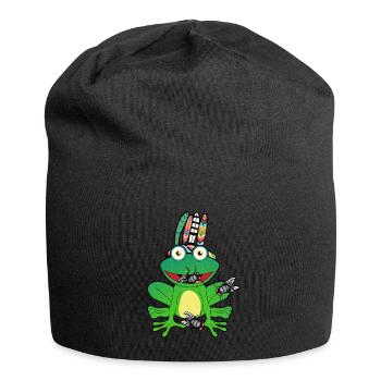 écologie grenouille insectes ami écologie environnement nature - Bonnet en jersey - noir - Devant