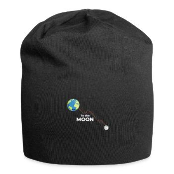 To the Moon - Börse Meme Stock Trading Aktien - Jersey-Beanie - Schwarz - Vorne