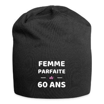 t shirt femme parfaite 60 ans anniversaire 60 ans - Bonnet en jersey - noir - Devant