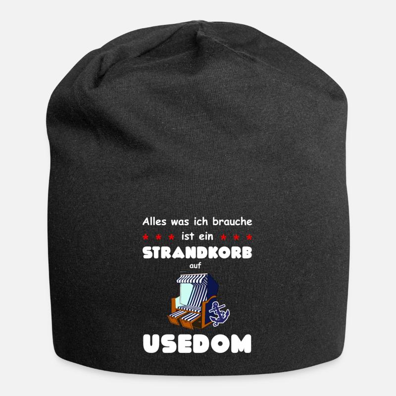 Strandkorb - Jersey-Beanie - Schwarz