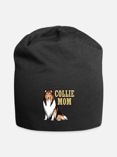 Langhaar Collie Mama für Hunde Härrchen und - Jersey-Beanie - Schwarz