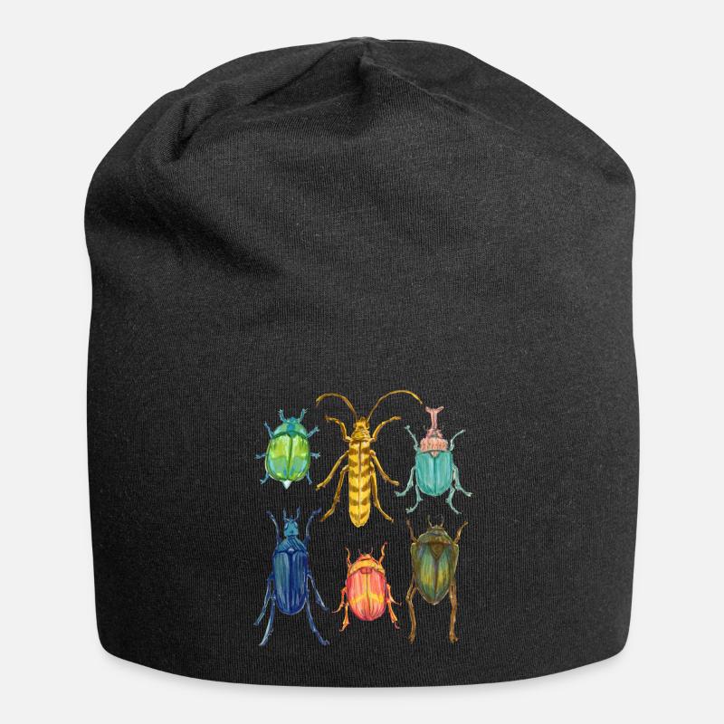 Bunte Kaefer Sammlung - Jersey-Beanie - Schwarz