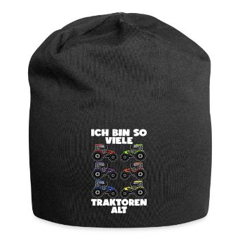 ICH BIN SO VIELE TRAKTOREN ALT - 6. GEBURTSTAG - Jersey-Beanie - Schwarz - Vorne