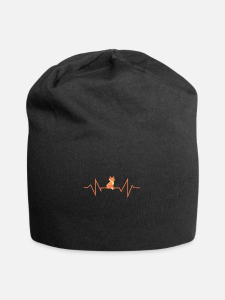 Fuchs Waldtiere - Jersey-Beanie - Schwarz