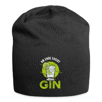 Am Ende ergibt alles Gin Cocktails Liebhaber - Jersey-Beanie - Schwarz - Vorne