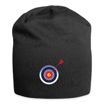 Bogenschießen Bogenschiessen Bogensport - Jersey-Beanie - Schwarz - Vorne