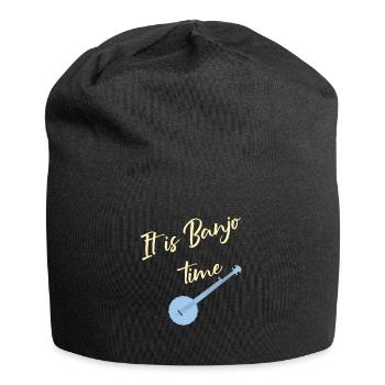 Banjo Vintage Bluegrass Musikspieler Geschenk - Jersey-Beanie - Schwarz - Vorne