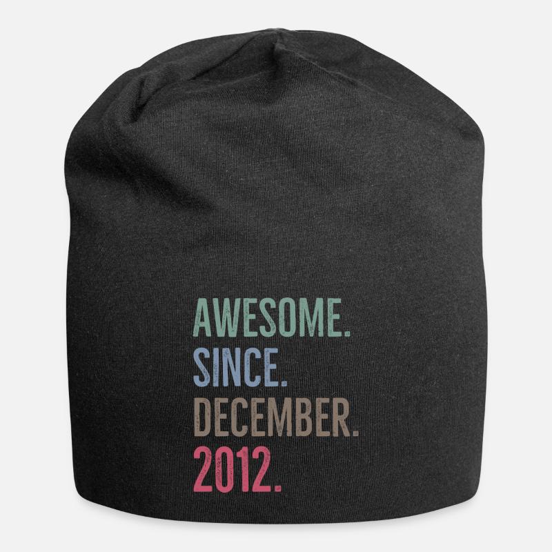 Awesome Since December 2012 - Jersey Beanie - black