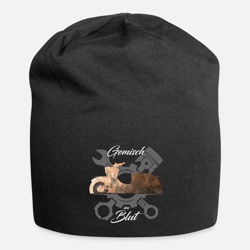 Low Simson Schwalbe - Gemisch im Blut - Jersey-Beanie - Schwarz