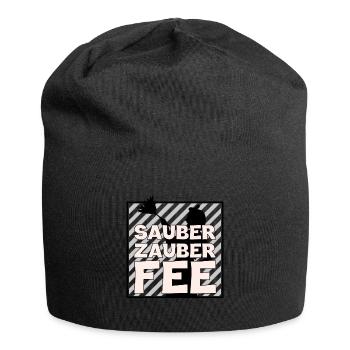 Sauber-Zauber-Fee - Jersey-Beanie - Schwarz - Vorne