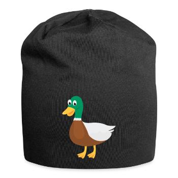 Ente - Jersey-Beanie - Schwarz - Vorne