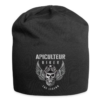 Apiculteur biker motard cadeau drôle moto - Bonnet en jersey - noir - Devant