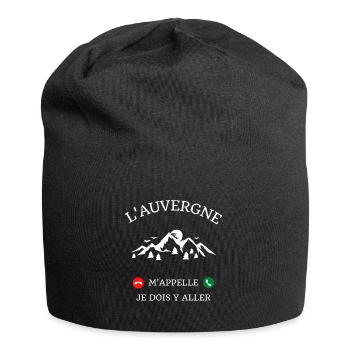 auvergne m'appelle humour auvergnat homme drole - Bonnet en jersey - noir - Devant