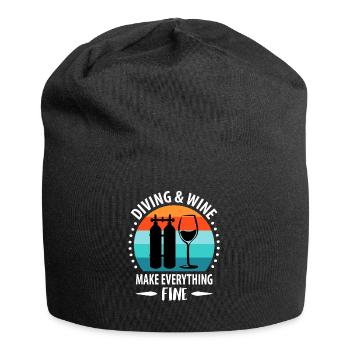 Taucher tauchen Apnoe Sporttaucher Gerätetauchen - Jersey-Beanie - Schwarz - Vorne