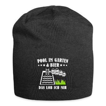 Pool Poolbauer Poolbecken - Jersey-Beanie - Anthrazit - Vorne