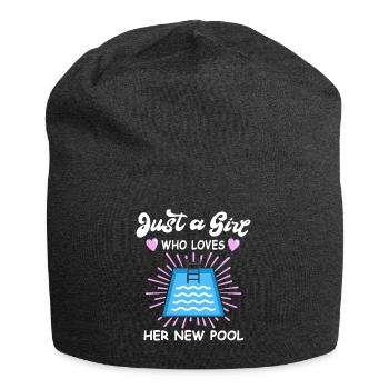 Pool Girls Pool Builder Pool Pool Swimming - Jersey Beanie - charcoal grey - Front