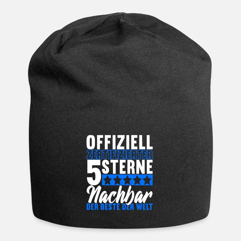 Nachbar Nachbarschaft Nachbarn - Jersey-Beanie - Schwarz