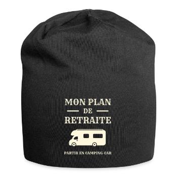 mon plan retraite camping car humour retraité papy - Bonnet en jersey - noir - Devant
