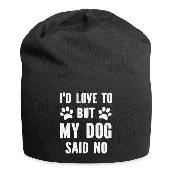 Hund Hunde - Jersey-Beanie - Schwarz - Vorne