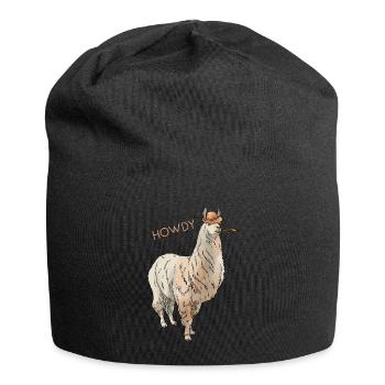 Lama - Jersey-Beanie - Schwarz - Vorne