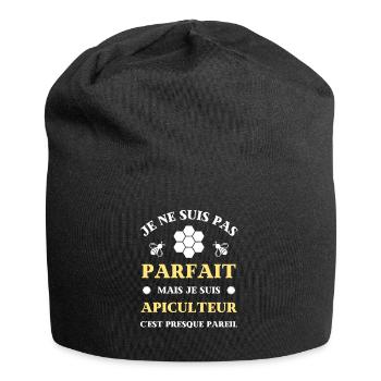 apiculteur parfait humour apiculture homme abeille - Bonnet en jersey - noir - Devant