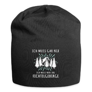 Fichtelgebirge Spruch Fichtelgebirgler - Jersey-Beanie - Schwarz - Vorne