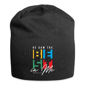 Er sah das Beste in mir - Christian Clothing - Jersey-Beanie - Schwarz - Vorne