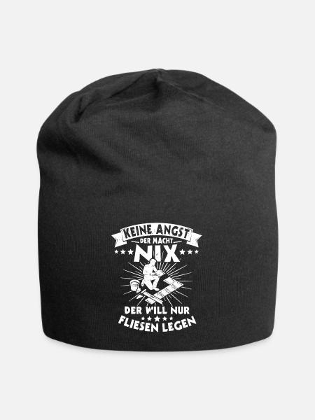 Fliesenleger Plattenleger Fliesen - Jersey-Beanie - Schwarz
