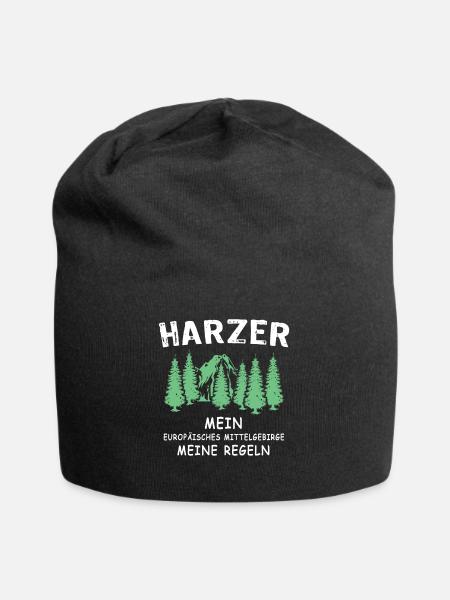 Harz Sprüche Harzer - Jersey-Beanie - Schwarz