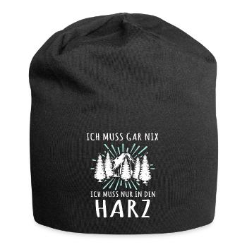 Harz Urlaub Harzer - Jersey-Beanie - Schwarz - Vorne
