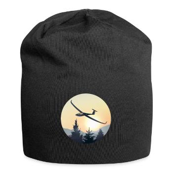 Segelflieger Segelfliegen Segelflugzeug - Jersey-Beanie - Schwarz - Vorne