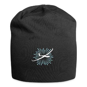 Segelflieger Segelfliegen Segelflugzeug - Jersey-Beanie - Schwarz - Vorne