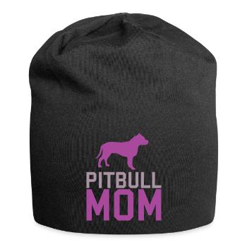 Pitbull Mom - Jersey-Beanie - Schwarz - Vorne